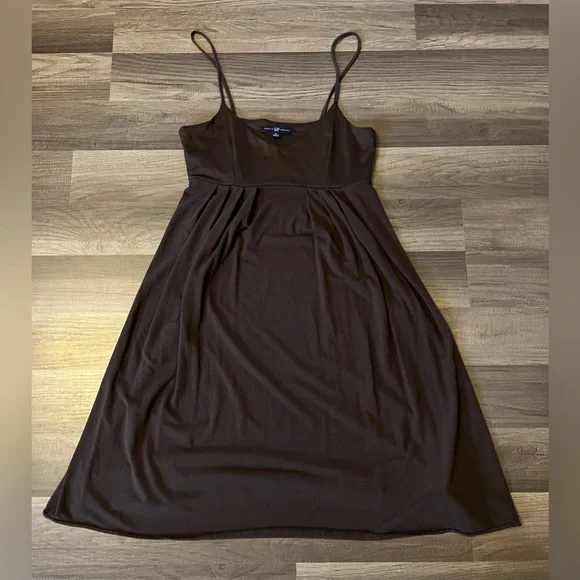 chocolate brown summer dress Chocolate Satin Body Dress M / Brown main image 1